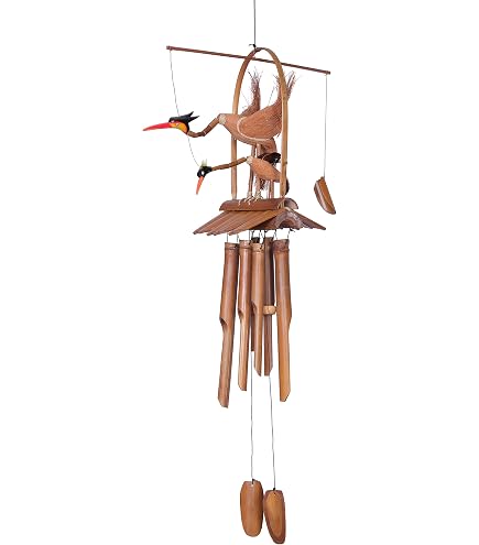 XXL 100cm Windspiel Wind Spiel 12 Bambus Rhren Klangspiel Guter  beruhigender Klang : Amazon.de: Spielzeug