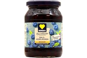 EDEKA HERZSTÜCKE Herzstücke Waldheidelbeeren gezuckert, 6er Pack (6 x 125g)