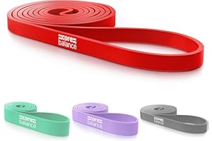 Core Balance Assisted Pull Up Bands Resistance Strength Training Natural Latex (Light to Extra Heavy)