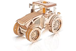 GuDoQi Puzzle 3D Madera, Maqueta de Tractor Madera para Montar, Rompecabezas Madera 3D para Construir, Kit de Manualidades DIY, Juguete de Montaje, Pasatiempos para Adultos