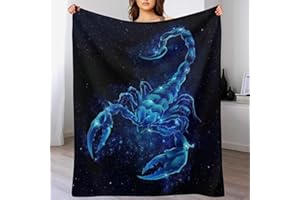 AAPZY Skorpion Decke Fleecedecke Geschenk Damen Männer Mädchen Jungen Vier Jahreszeiten Super Weich Und Bequem Plüschdecke Sofa Schlafsofa Büro （130×180cm）
