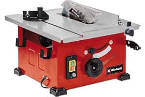 Einhell TC-TS 210 Sega circolare da banco (230-240 V,1200 W, giri al min. 4800, lama Ø210 x ø30 - 24 denti, taglio max 45 mm, piano 525 x 440 mm, guida parallela ed angolare)