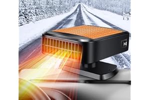 WEQNGIU Car Heater, 12V 200W Portable Car Defroster, Fast Heating & Cooling Fan,Plug in Cigarette Lighter Heaters Windshield Defogger,360° Rotary Portable Car Heaters for Vehicle,Cars,RVs,SUV