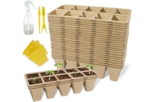 LYFETC Anzuchttöpfe 200Zellen Biologisch abbaubare, 20pcs Anzuchttöpfe Abbaubar Pflanztopf Biologisch Abbaubar anzucht anzuchttöpfe Geeignet für alle Samen, Sämlinge, Blumen, Obst und Gemüse