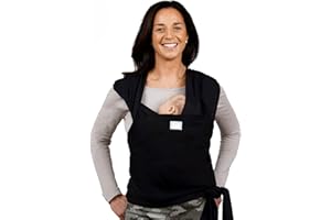 Gaia Baby Wrap | Newborn - 15Kg | Premium Supersoft Tencel Fabric | Certified Hip Healthy | Ebony