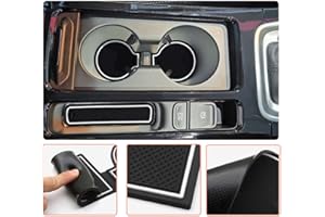 LFOTPP Alfombrillas Antideslizantes para Ki a Ceed CD GT SW Proceed GT, Alfombrillas de Goma para Reposabrazos Consola Central, Apoyabrazos, Soporte para Bebidas (Blanco)