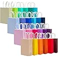 Gcardist 48PCS Medium Gift Bag 27x12x20CM with Handles Bulk Gift Bags 24 Different Senior Color Bags Multiple Uses (8x5x11Inch, Medium Size)