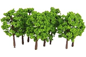 P PRETTYIA Arbre Modèle en Plastique pour Paysage Ferroviaire 1:150 Lot de 20pcs - Vert Clair