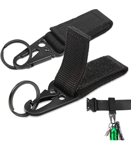 2 Porta Torcia Da Cintura - Fondina In Nylon Per Torce, Adatto A Cinture Da Lavoro 50-58 Mm (Nero) - Foto 3