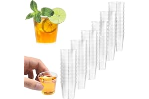 Magrimaxio 150 bicchierini trasparente, bicchieri shot in plastica, multifunzione liquore da colpo, Bicchieri Plastica Dura, 3cl/30ml, per Degustazioni, Feste, Compleanni
