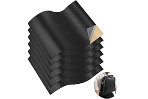 RISF Simili Cuir Autocollant 20 x 30cm, 6 Pièces Noir Cuir Autocollant pour Réparation Canapé, étanche Cuir Autocollant, Reparation Cuir pour Canapé, Siège de Voiture, Sacs Réparation en Cuir