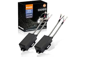 D-Lumina Ampoule H1/H3 LED Décodeur Résistance,Erreur Canbus Avertissement Canceller et Anti Scintillement Adaptateur，D'avertissement Condensateurs Annulateurs (2 Pièces)