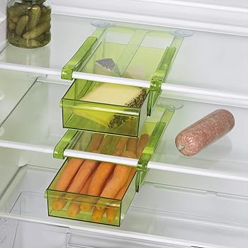 Klemm-Schublade für Kühlschrank 3er-Set transparent Schublade