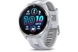 Garmin Forerunner® 965 - Reloj Inteligente para Correr con Pantalla AMOLED Colorida, Medidas de Entrenamiento y recuperación, Whitestone y Powder Gray