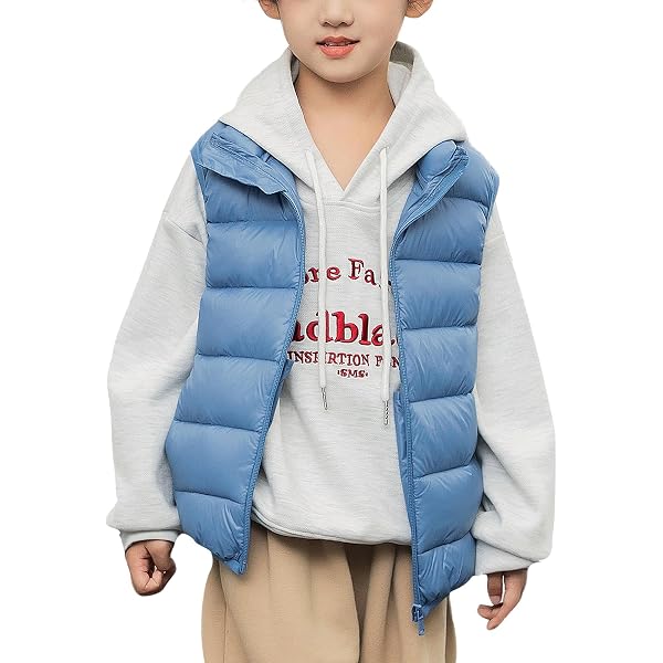 Doudoune Sans Manches Enfant à Capuche - Hiver - Couleurs Vives - 1 à 7 Ans