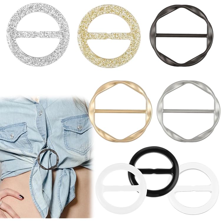 4 Stuks Sjaalgesp Clips - Metalen T-shirt En Blouse Clips Met Strass In Goud En Zilver