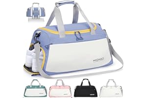 Damcyer Reisetasche Sporttasche Damen Reisetasche Groß 48x23x27 Sporttasche Mit Schuhfach Und Nassfach Wasserfest Handtasche Duffle Bag Für Sport & Reisen Für Männer Und Frauen, Blau