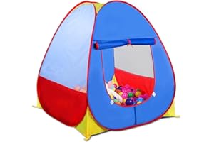Eocusun Kids Play Tent, Pop Up Playhouse Indoor or Outdoor, Portable Baby Ball Pit with Carry Bag, Christmas Birthday Gifts for Boys Girls Toddlers (Balls not Included)