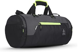 Gear Cross Training 9"/29L Large Water Resistant Duffle Bag | Travel Bag | Gym Bag for Men & Women (Black - Gr...