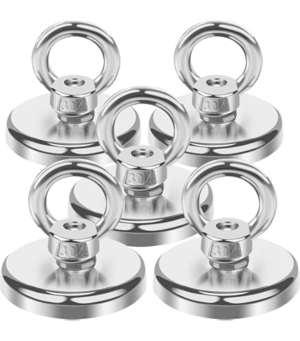 10 Magneti Neodimio 55kg - 36mm Diametro, Per Pesca, Industria E Hobby - Foto 2