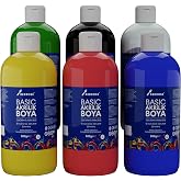 6 Renk Basic Akrilik Boya 500gr (&Ccedil;ok Renkli)