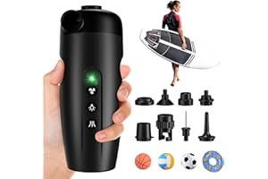 VEEAPE Pompa Elettrica SUP - Pompa da Paddle Board 20PSI - Pompa ad Aria a Bassa/Alta Pressione da 15W con 8 ugelli per Gonfiaggio/Sgonfiaggio - 3000mAh - per kayak,materassini da campeggio,palloni sportivi