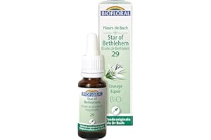 Biofloral Star of Bethleem 29 Fleur de Bach Elixir Floral du docteur Bach Etoile de Bethléem en Compte-Gouttes Courage et Espoir 20 ml