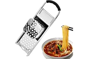 WDEC Stainless Steel Spaetzle Maker, Kitchen Pasta Cooking Tools, with Safety Pusher Dough Scraper Manual Pasta Cooking Tools, with Comfort Grip Handle, 32.5 x 11 x 6.5cm