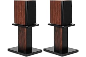 OUUTMEE Soportes para altavoces de 30 cm (12 pulgadas) de madera - Soportes para altavoces HiFi de alta resistencia para escritorio de cine en casa y monitores de estudio - Soporte universal para