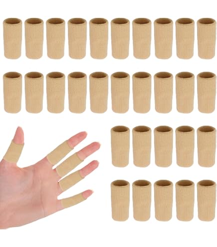 Lot De 10 Protège-doigts élastiques – Compression, Respirants, Pour Sport Et Soutien