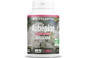 BIO ATLANTIC Aubépine Bio - Crataegus laevigata - 400 mg - 200 Comprimés
