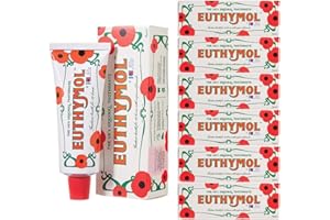 Euthymol Original Toothpaste 75ml x 6, Fluoride Free Anti-Plaque Antibacterial Cavity Teeth Gums Clean Healthy Protection Refresh Daily Oral Enamel Dental Care