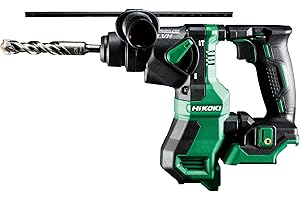 HiKOKI Martello Perforatore a Batteria - 18V, 1,3 Joule - SDS-Plus, Motore Brushless, Tecnologia Anti-Vibrazione, con Impugnatura Aggiuntiva e Valigetta - Ideale per Calcestruzzo, Legno e Acciaio