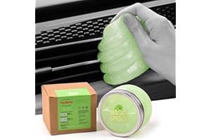 ToysButty Car Cleaning Gel Detailing Kit, Interior Car Accessories Car Cleaner with High End Green Apple Scented Cleaning Putty in Classy Jar, Dust Cleaning Gel For Keyboard Apple Laptop