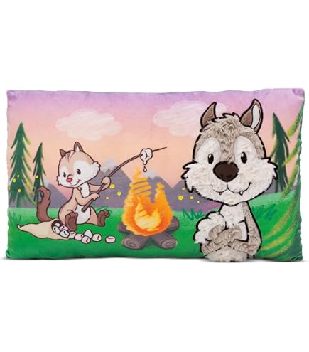 NICI Coussin Papillon En Peluche Rose 43x25 Cm - Oreiller Doux Pour Enfants Et Bébés