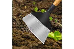 NUANGOO Multifunktionale Gartenschaufel,Outdoor-Garten-Reinigungsschaufel,Geeignet zum Jäten, Schneeschaufeln, Putzen, Säubern von Bauernhöfen, Unkraut jäten, Düngen, Bodenumdrehen usw (23cm)