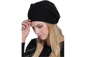 Prettystern Femme Bonnet pour Dames 100% Laine de Cachemire Doux et Chaud Beanie