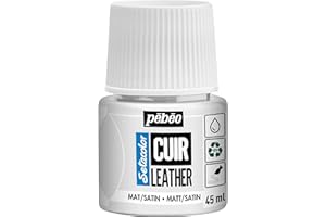 PEBEO - Setacolor Cuir - Peinture Acrylique pour Cuir et Similicuir – Personnalisation Sac, Chaussure, Sneaker- Résistance rayures, pliures, frottements - Finition Mate/Satinée - Blanc Pur - 45 ml