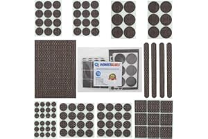 106 szt. różne samoprzylepne antypoślizgowe podkładki filcowe lepkie ochraniacze podłogowe do mebli krzesła stołowego stóp od Lifeswonderful®