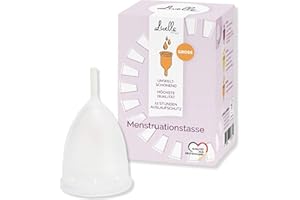 ‎LIVELLA Livella | Menstruationstasse in Transparent (Größe L) | für komfortable Periodenhygiene | Menstruationsbecher als nachhaltige Alternative zu Tampons & Binden| Periodenbecher inkl. Aufbewahrungstasche