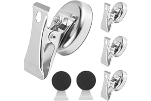 luvtree Aimant Puissant Avec Clip en Acier Inoxydable. Compatible Avec les Tableaux Blancs Magnétiques, les Portes de Réfrigérateur, les Armoires de Rangement en fer. 6 Morceaux