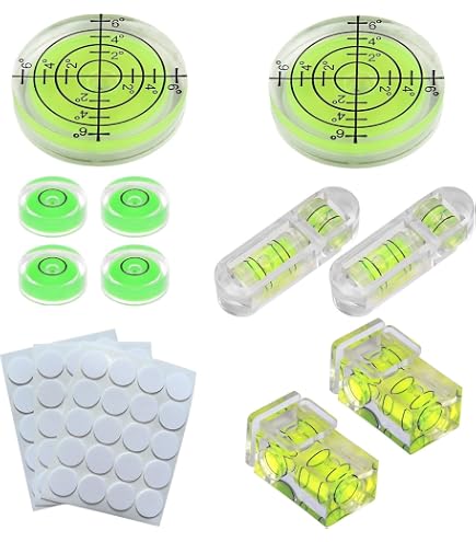 KEQAR 2 x Mini livella circolare, bolla, inclinometro di livellamento di superficie con circonferenza per macchine fotografiche, piattaforme girevoli, camper, strumenti di misura (diametro 32 mm KEQAR 2 x Mini livella circolare, bolla, inclinometro di livellamento di superficie con circonferenza per macchine fotografiche, piattaforme girevoli, camper, strumenti di misura (diametro 32 mm