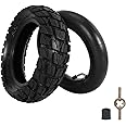 WATODAY 80/65-6 Tyre with Inner Tube, 10x3.0 Inflatable Off Road Tyre for Electric Scooter Pneumatic E-Bike 255x80 Tyres compatible with 36v 48v 400w 500w 800w Hub Motor Mijia M365