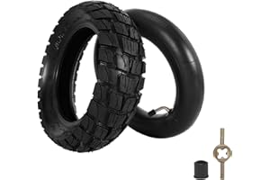 WATODAY 80/65-6 Tyre with Inner Tube, 10x3.0 Inflatable Off Road Tyre for Electric Scooter Pneumatic E-Bike 255x80 Tyres compatible with 36v 48v 400w 500w 800w Hub Motor Mijia M365