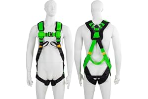 SAFETYLIFTINGEAR G-Force 2 Point Full Body Height Safety Fall Arrest Restraint Harness with Quick Release Buckles (XXL)