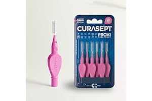 CURASEPT Scovolini Dentali Originali | Spazzolini interdentali Proxi T10 (filo 1 mm) | Fucsia | Pulizia Profonda della Placca | Setole Nylon Ultra-flesse, Manico Ergonomico | 6 pz x confezione