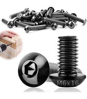 10 Stück Hutmuttern M6 Edelstahl 304 - Schwarz Kappenmuttern DIN1587 Für Gewindestangen