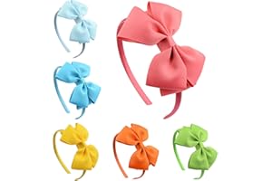 ZOCONE Fiocco Cerchietto per capelli Bambine, 6 Pezzi Ragazze Cerchietto per Capelli Cerchietto per Capelli Bambine, 6 Colori (Rosa)