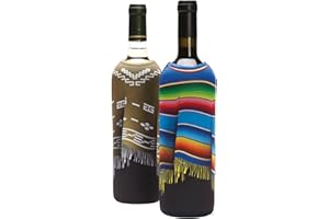 Monkey Business Poncho per bottiglie in neoprene, involucri isolati mantengono la temperatura del vino più a lungo. I coperchi freddi aggiungono colore e divertimento a qualsiasi pasto o picnic