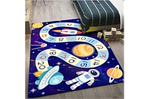 TYKTZXY Tappeto Stradale per Bambini, Tappeto Gioco Bambini, Tappeto Cameretta Bambina, Tappeto per Bambini con Strade, Antiscivolo e Lavabile(120×180cm)